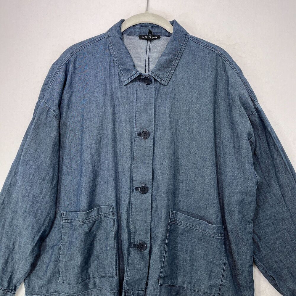 Eileen Fisher Indigo Jean Jacket - Picture 4 of 11